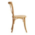 8PCS Crossback Dining Chair Solid Wood Ratan Seat Natural