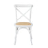 4PCS Crossback Dining Chair Ratan Seat White