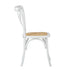 6PCS Crossback Dining Chair Ratan Seat White