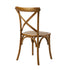 6PCS Crossback Wooden Dining Chair Rattan Seat Walnut