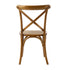 6PCS Crossback Wooden Dining Chair Rattan Seat Walnut