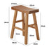 Oikiture Elm Wood Stool Kitchen Dining Seat Natural Timber