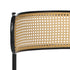 Oikiture 6x Dining Chair Round Boucle Rattan Backrest Black & White
