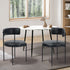 Oikiture 2x Dining Chair Round Leather Black