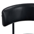 Oikiture 2x Dining Chair Round Leather Black