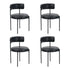 Oikiture 4x Dining Chair Round Leather Brown