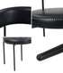 Oikiture 4x Dining Chair Round Leather Brown