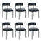 6x Dining Chair Round Leather Brown
