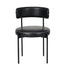 6x Dining Chair Round Leather Brown
