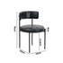 6x Dining Chair Round Leather Brown