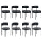 8x Dining Chair Round Leather Brown