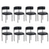 8x Dining Chair Round Leather Brown