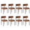 Oikiture 8x Dining Chair Round Leather Black