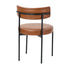 Oikiture 8x Dining Chair Round Leather Black