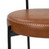 Oikiture 8x Dining Chair Round Leather Black