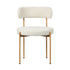 4x Dining Chair Boucle Kitchen Lounge Seats White & Natural