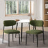 2x Dining Chairs Kitchen Chair Café Chair Boucle Black&Green