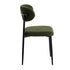 2x Dining Chairs Kitchen Chair Café Chair Boucle Black&Green
