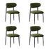 4x Dining Chairs Kitchen Chair Cafe Chair Boucle Black&Green