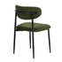 4x Dining Chairs Kitchen Chair Cafe Chair Boucle Black&Green