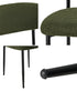 4x Dining Chairs Kitchen Chair Cafe Chair Boucle Black&Green