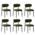 6x Dining Chairs Kitchen Chair Cafe Chair Boucle Black&Green