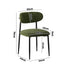 2x Dining Chairs Kitchen Chair Café Chair Boucle Black&Green