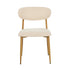 Oikiture 6x Dining Chairs Boucle Beige & Natural