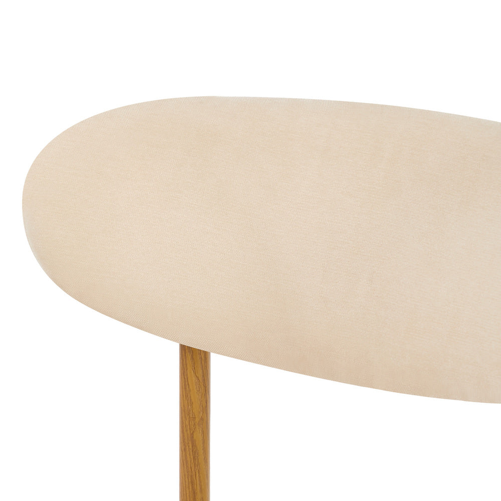 Oikiture 6x Dining Chairs Boucle Beige & Natural