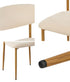 Oikiture 6x Dining Chairs Boucle Beige & Natural