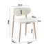 Oikiture 6x Dining Chairs Boucle Fabric Wood&White