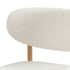 Oikiture 6x Dining Chairs Boucle Fabric Wood&White
