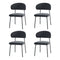 4x Dining Chairs Kitchen Seat Linen Fabric Accent Chair Grey