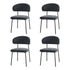 4x Dining Chairs Kitchen Seat Linen Fabric Accent Chair Grey