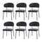 6x Dining Chairs Kitchen Seat Linen Fabric Accent Chair Grey