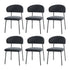 6x Dining Chairs Kitchen Seat Linen Fabric Accent Chair Grey