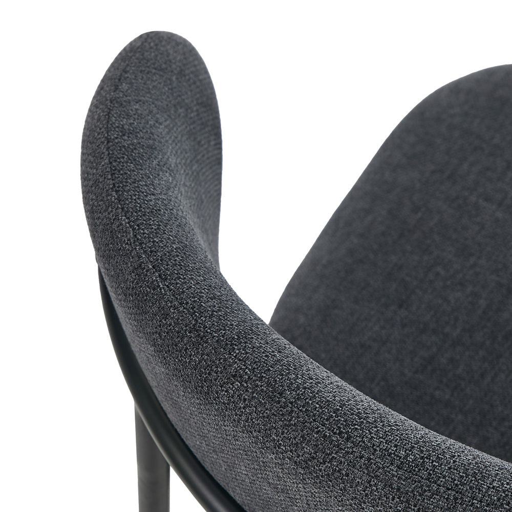 6x Dining Chairs Kitchen Seat Linen Fabric Accent Chair Grey