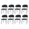 8x Dining Chairs Kitchen Seat Linen Fabric Accent Chair Grey