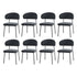 8x Dining Chairs Kitchen Seat Linen Fabric Accent Chair Grey