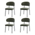 4x Dining Chairs Kitchen Seat Linen Fabric Accent Chair Green