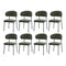 8x Dining Chairs Kitchen Seat Linen Fabric Accent Chair Green