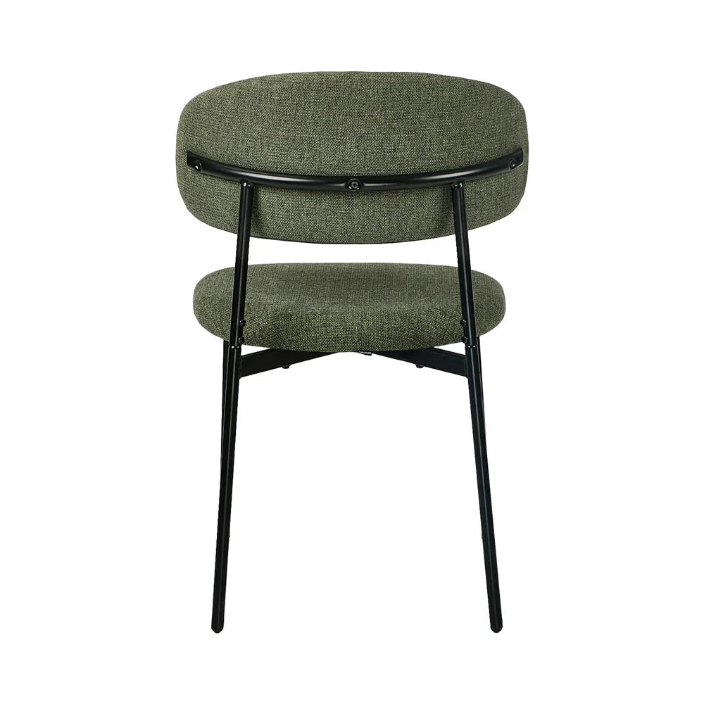 8x Dining Chairs Kitchen Seat Linen Fabric Accent Chair Green