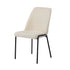 Set of 8 Dining Chairs Chenille Fabric Padded Seat Beige