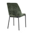 Set of 6 Dining Chairs Chenille Fabric Padded Seat Green
