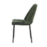 Set of 8 Dining Chairs Chenille Fabric Padded Seat Green