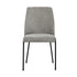 Set of 4 Dining Chairs Chenille Fabric Padded Seat Grey