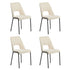 4x Dining Chairs Chenille Fabric Kitchen Side Chair Beige