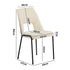 4x Dining Chairs Chenille Fabric Kitchen Side Chair Beige