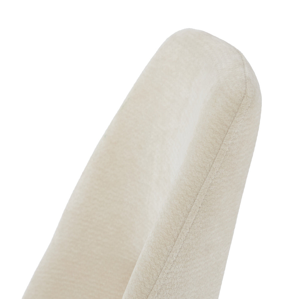 4x Dining Chairs Chenille Fabric Kitchen Side Chair Beige