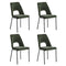 4x Dining Chairs Chenille Fabric Kitchen Side Chair Green
